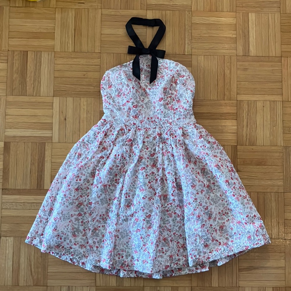 Rodarte for Target white lace floral halter dress